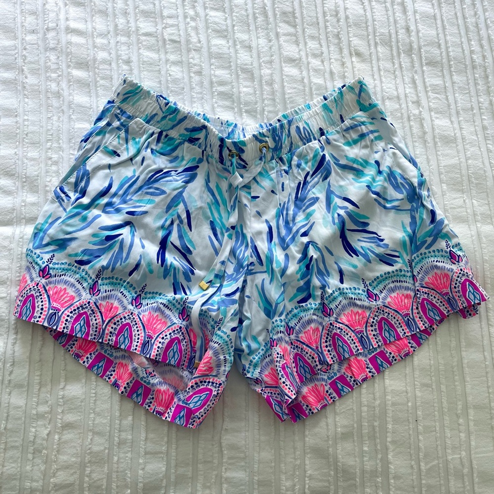 Lilly Pulitzer Resort White Flock Together Katia Shorts